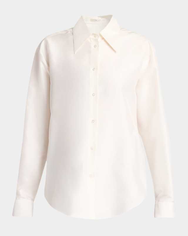 Parave Button Down Silk Blouse